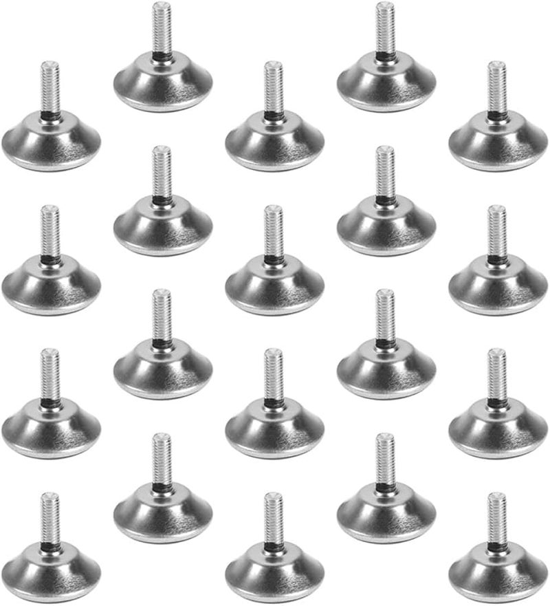 24Pcs Black M8X25mm Furniture Leveling Feet Adjustable Leg Pads For Tables Chairs Desks - Image 1